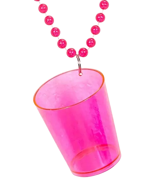 Fluorescerend roze halsketting