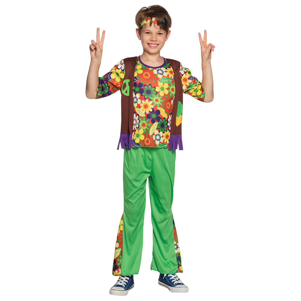 Hippie bloem vermomming voor jongens - 4-6 jaar