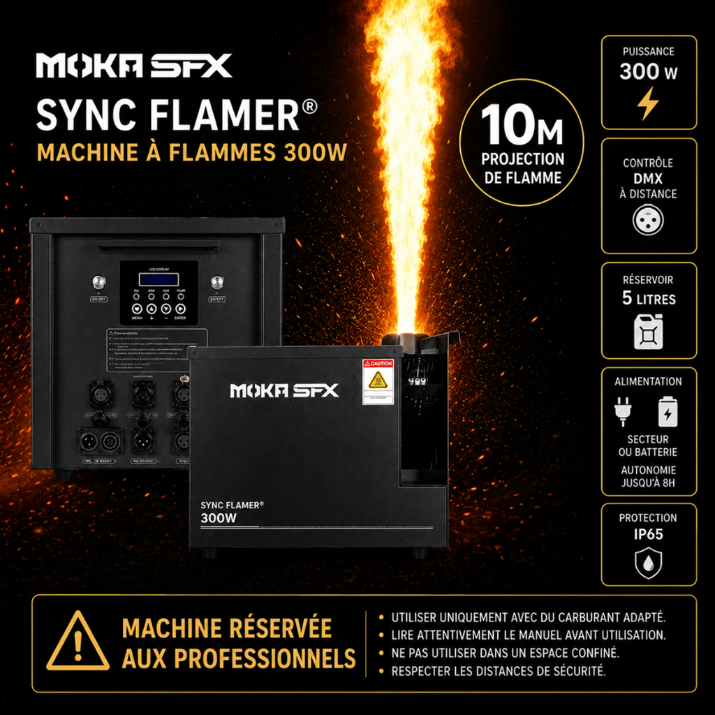 SYNC FLAMER® - Vlammachine 300W, Buiten IP65 - 8 tot 10 meter
