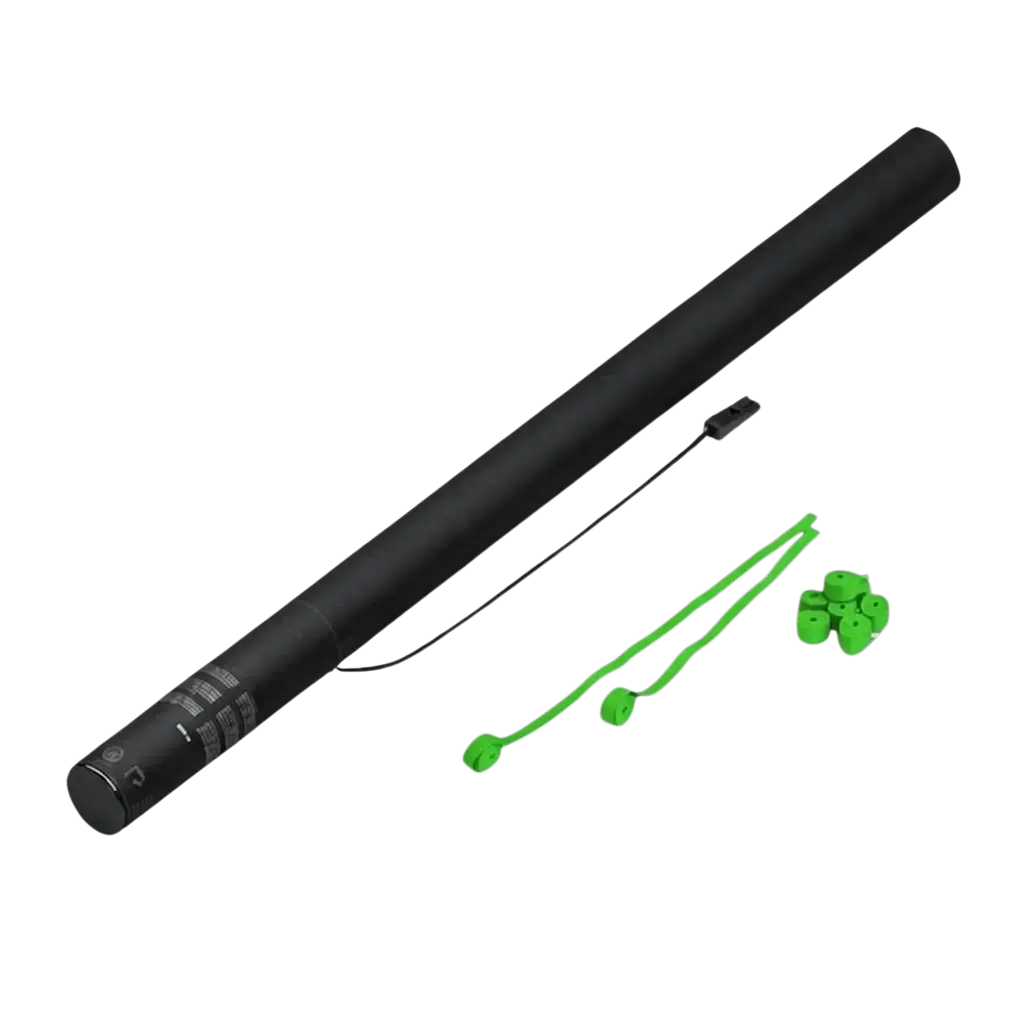 Streamer Groen 80 cm elektrisch confetti kanon