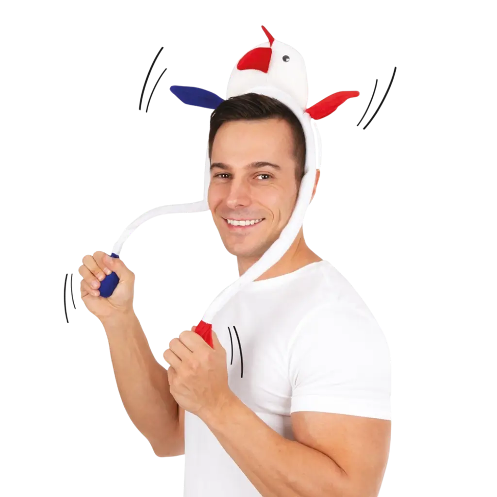 Coq Animé hoofdband - blauw, wit, rood - Supporter Frankrijk