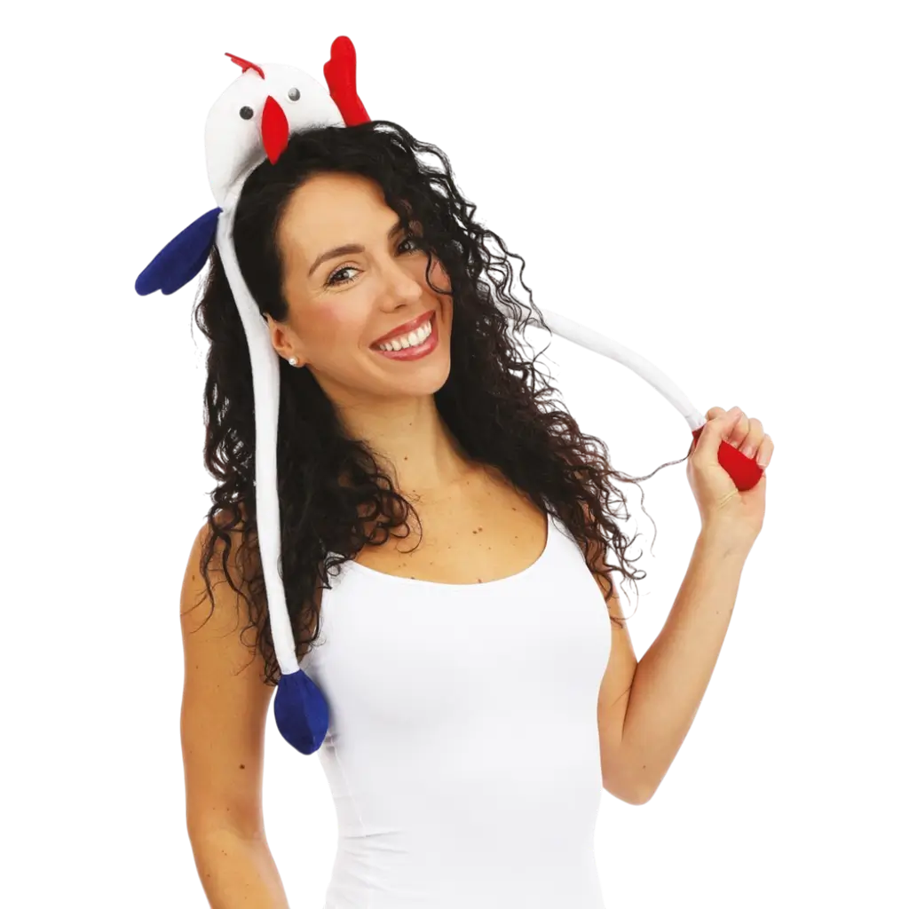 Coq Animé hoofdband - blauw, wit, rood - Supporter Frankrijk