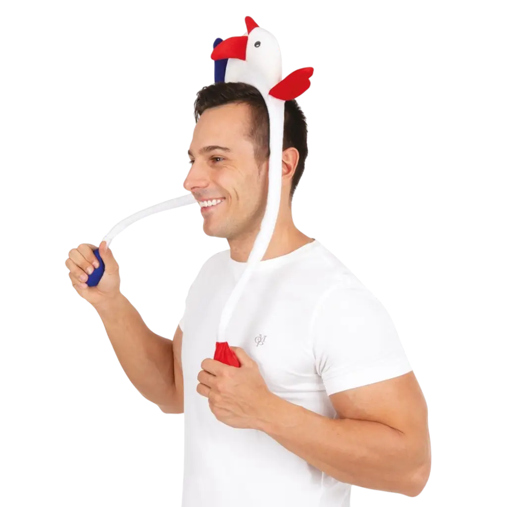 Coq Animé hoofdband - blauw, wit, rood - Supporter Frankrijk