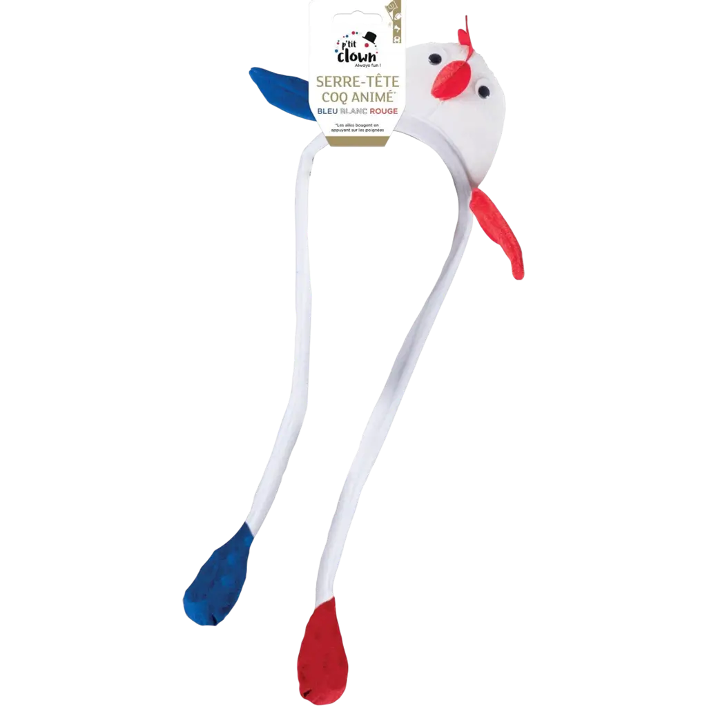 Coq Animé hoofdband - blauw, wit, rood - Supporter Frankrijk