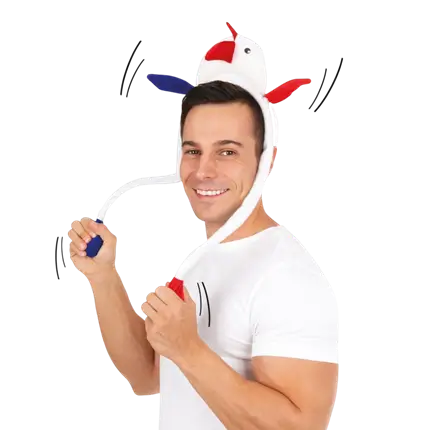 Coq Animé hoofdband - blauw, wit, rood - Supporter Frankrijk