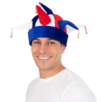 Narrenhoed - blauw, wit, rood - Supporter Frankrijk