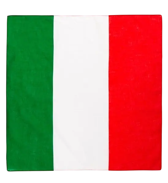 Bandana Italië 55 cm in katoen - Supporter en verkleedkleding