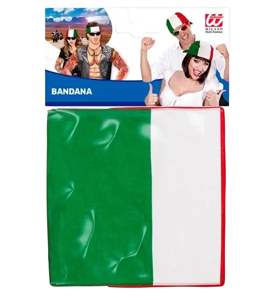 Bandana Italië 55 cm in katoen - Supporter en verkleedkleding