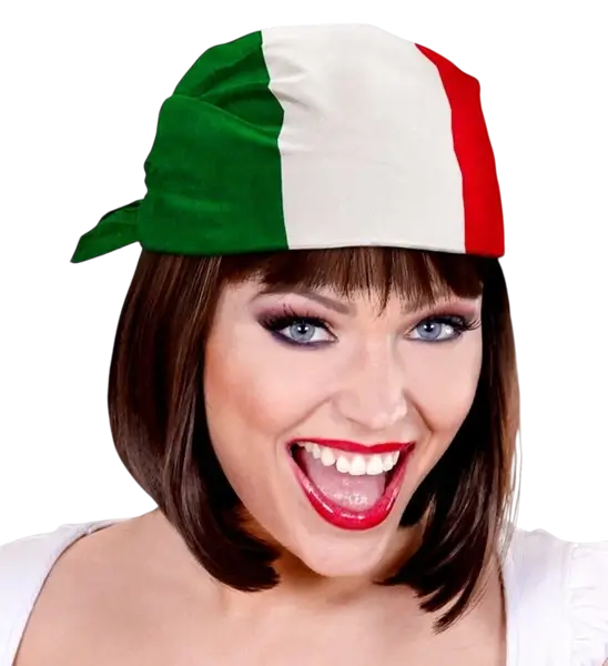Bandana Italië 55 cm in katoen - Supporter en verkleedkleding