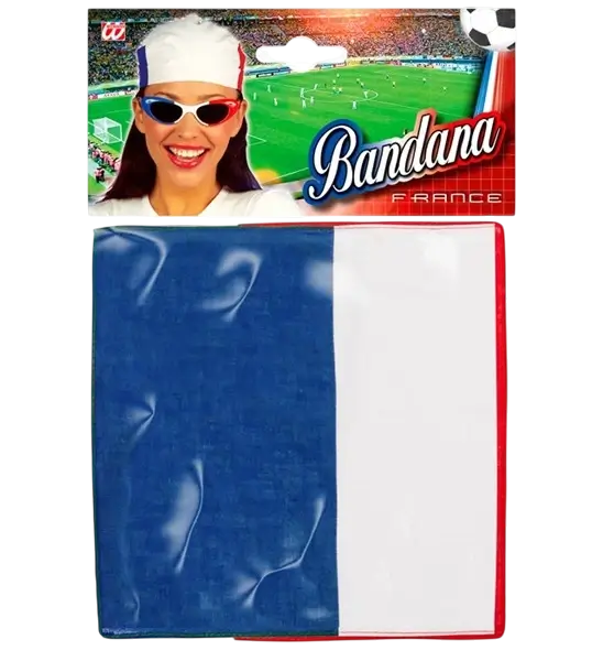 Bandana Frankrijk 55 cm in katoen - Supporter en verkleedkleding