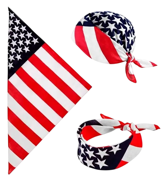 Bandana USA 55 cm in katoen - Supporter en verkleedkleding