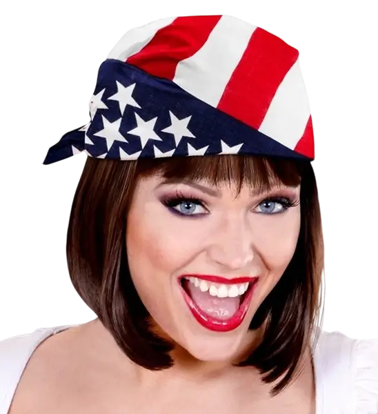 Bandana USA 55 cm in katoen - Supporter en verkleedkleding