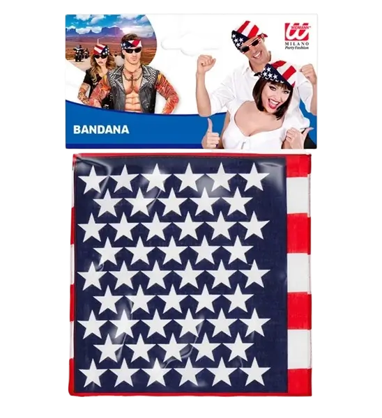 Bandana USA 55 cm in katoen - Supporter en verkleedkleding