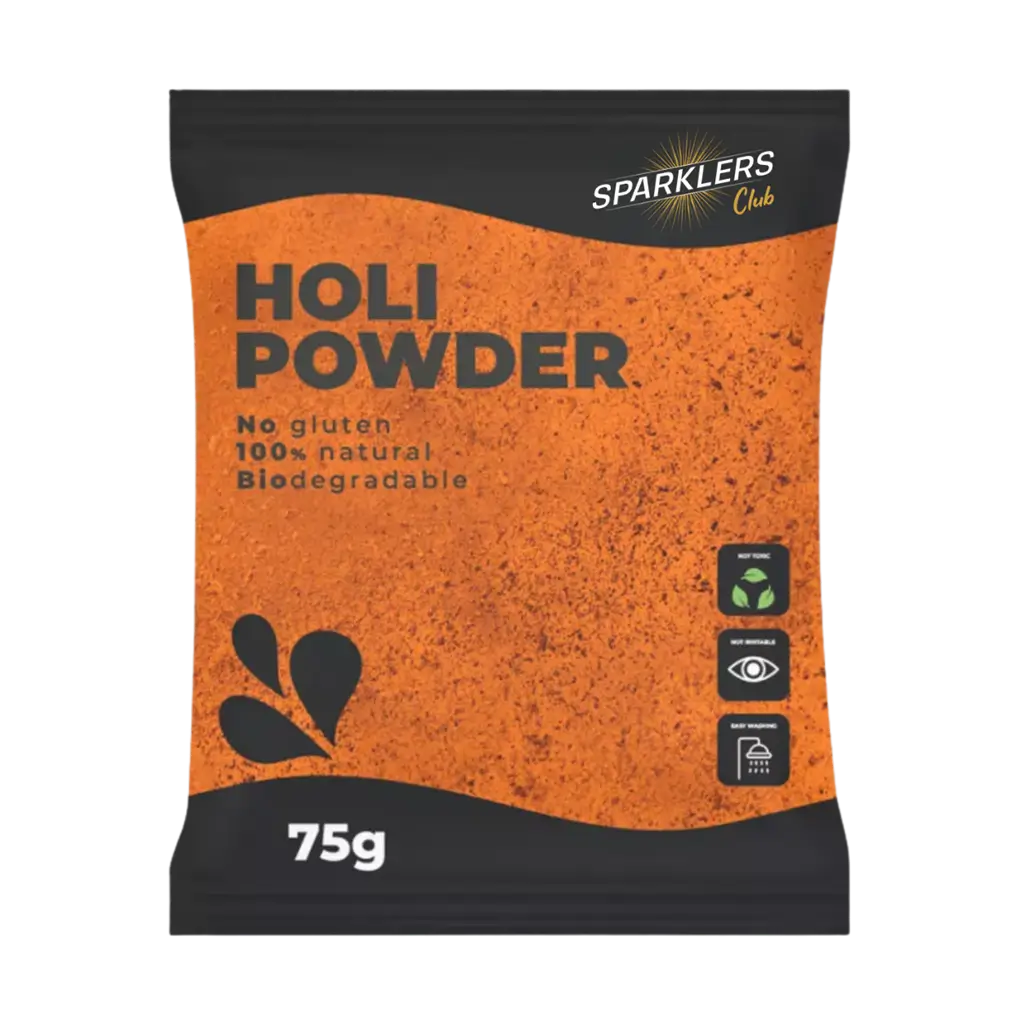 Holi-poeder ORANJE - Zakje van 75 gram