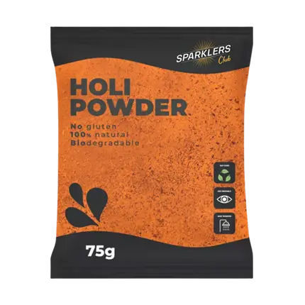 Holi-poeder ORANJE - Zakje van 75 gram