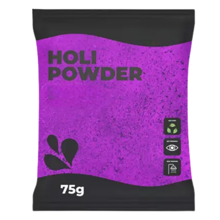Holi-poeder PAARS – Zakje van 75 gram