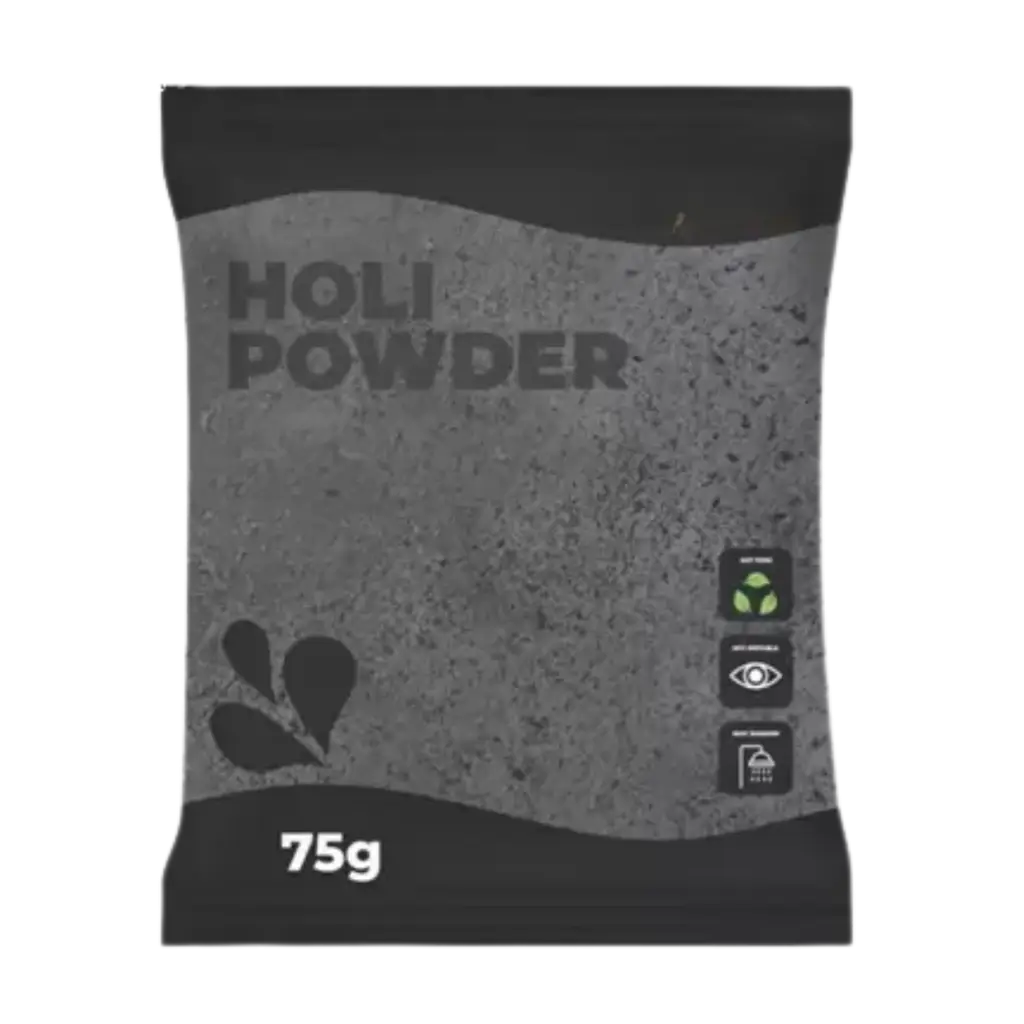 Holi-poeder ZWART - Zakje van 75 gram