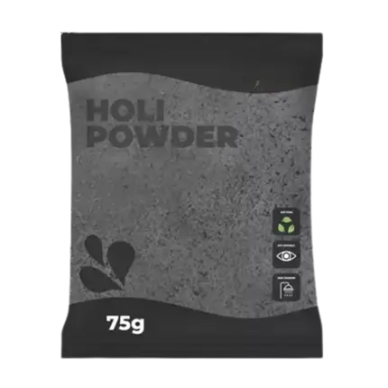Holi-poeder ZWART - Zakje van 75 gram