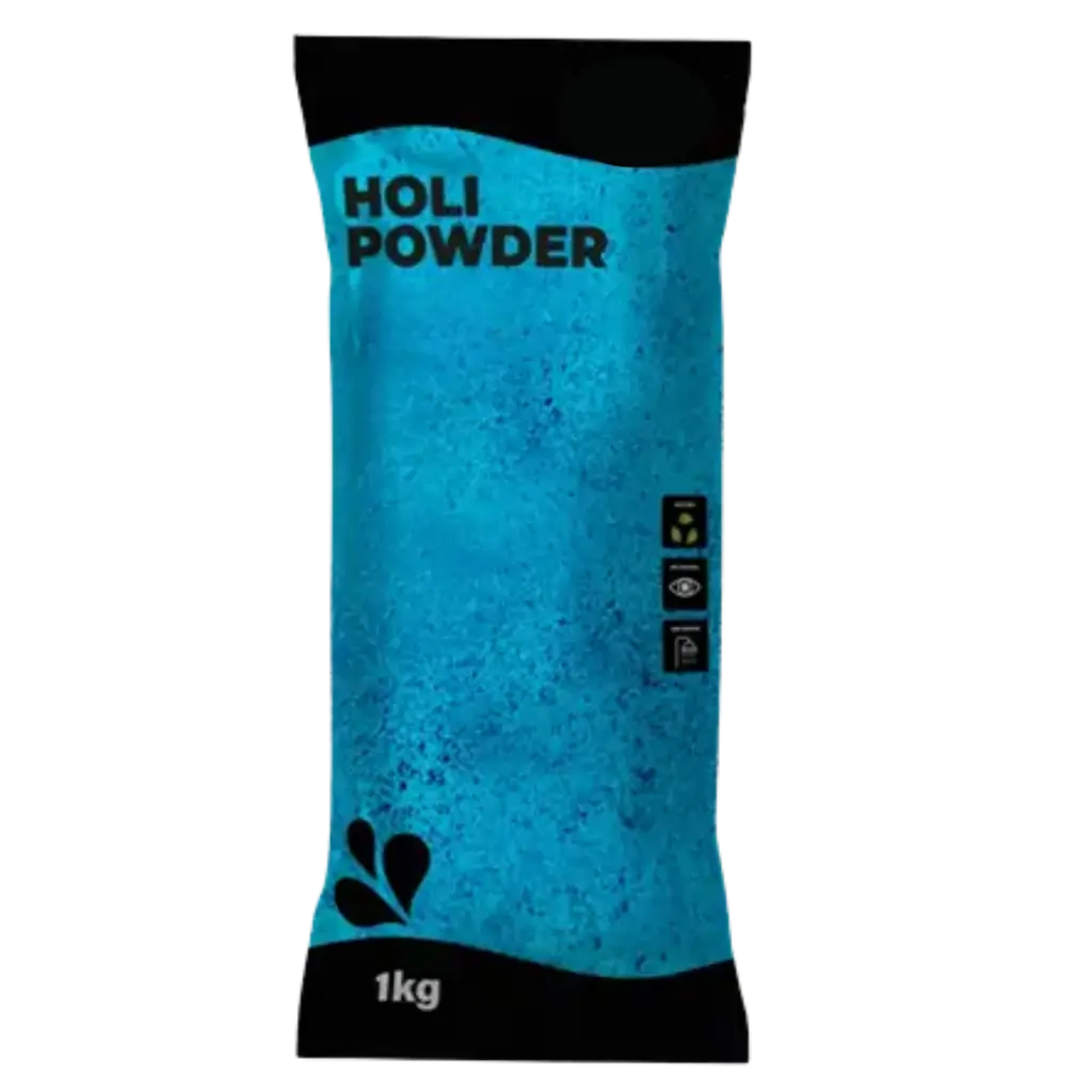 Holi-poeder, blauw - Zakje van 1 kg