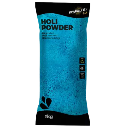 Holi-poeder, blauw - Zakje van 1 kg