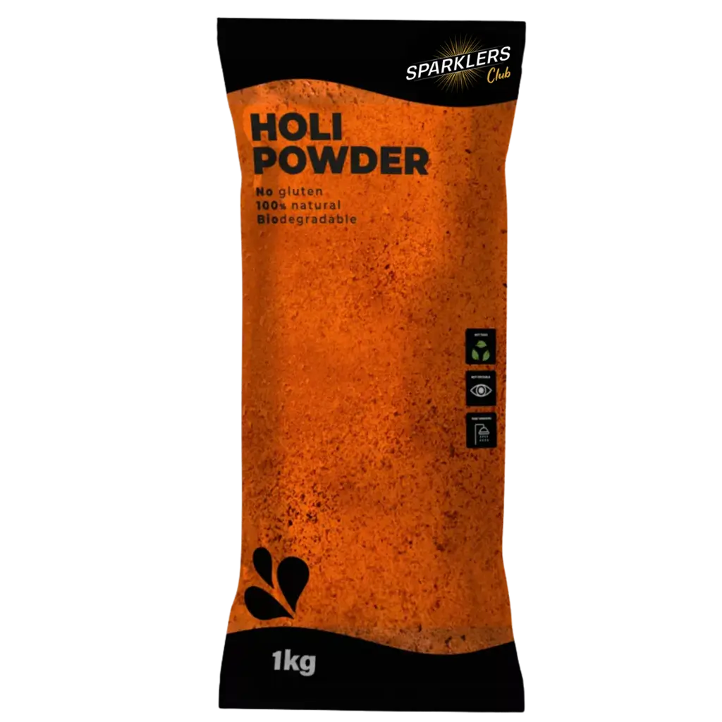 Holi-poeder, oranje - Zakje van 1 kg