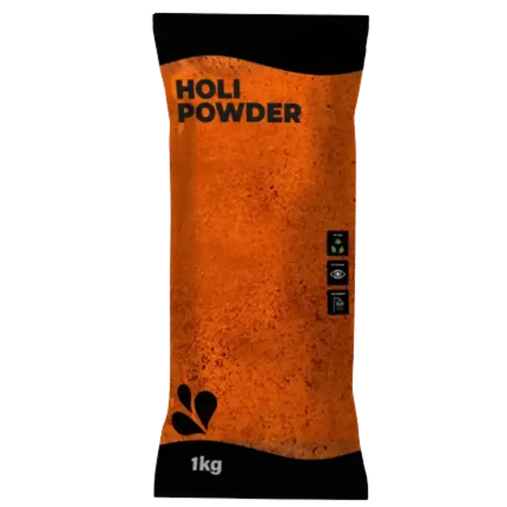 Holi-poeder, oranje - Zakje van 1 kg