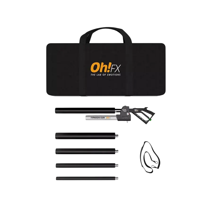 OhFx® TYPHOON GUN - Pistool voor T-shirts, confetti en Holi-poeder
