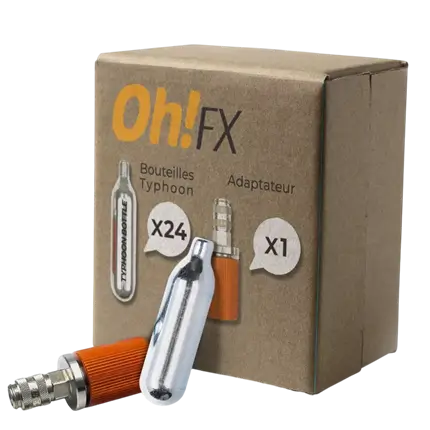 OhFx® Adapter en Typhoon-flessen voor Typhoon Gun - Set van 24