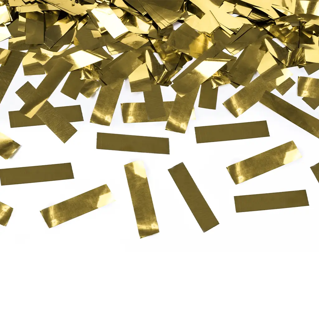 Set van 4 confettikanonnen van 40 cm, GOUD
