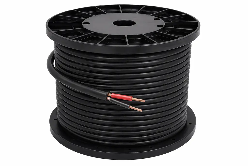 DMX-kabelhaspel 100 meter, 6 mm, kleur zwart - 2 aders + afscherming