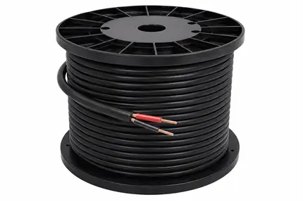 DMX-kabelhaspel 100 meter, 6 mm, kleur zwart - 2 aders + afscherming
