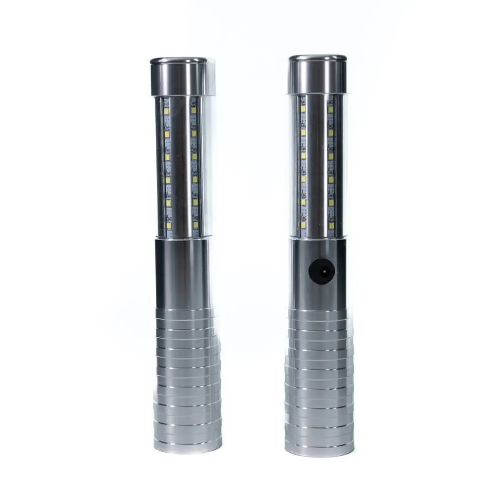 Set van 2 VIP-LED-flessenstokken in zilver