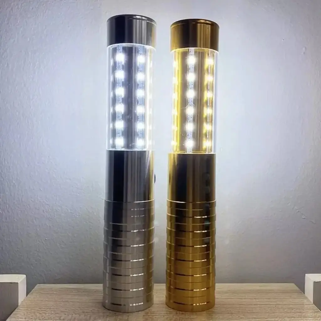 Set van 2 VIP-LED-FLESSTOKKEN in goud