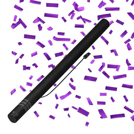 Elektrisch confettikanon 80 cm - Paars