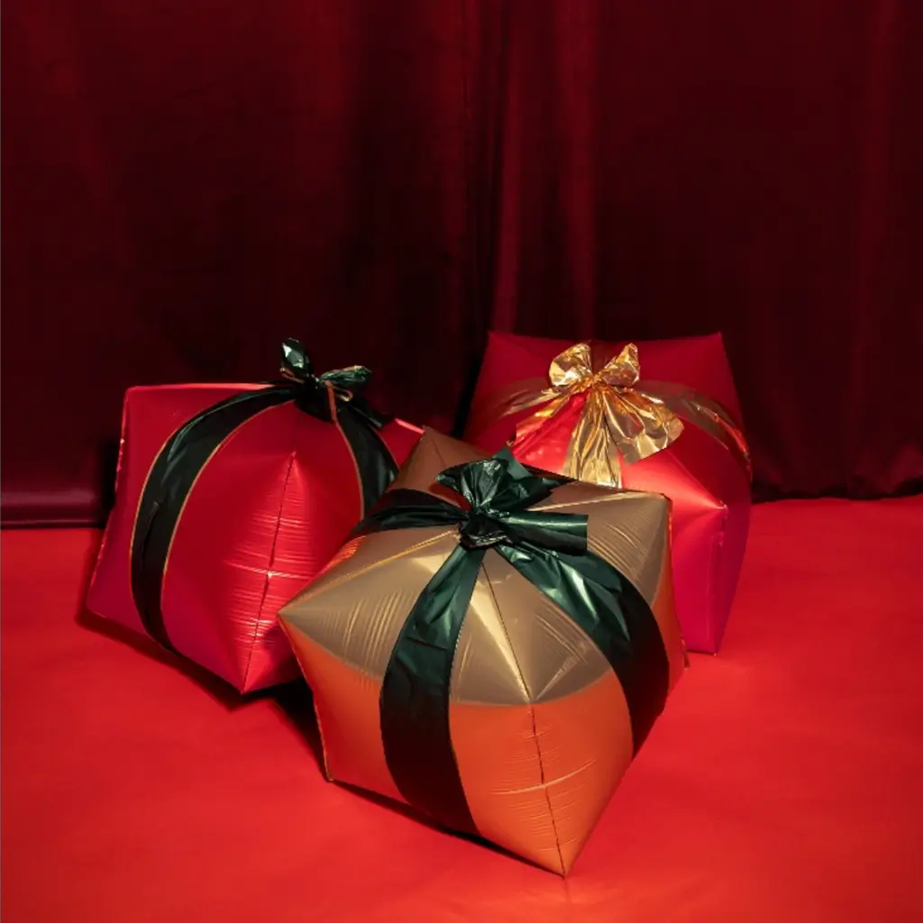Set van 3 aluminium ballonnen als kerstcadeau – Kerstversiering