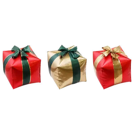 Set van 3 aluminium ballonnen als kerstcadeau – Kerstversiering