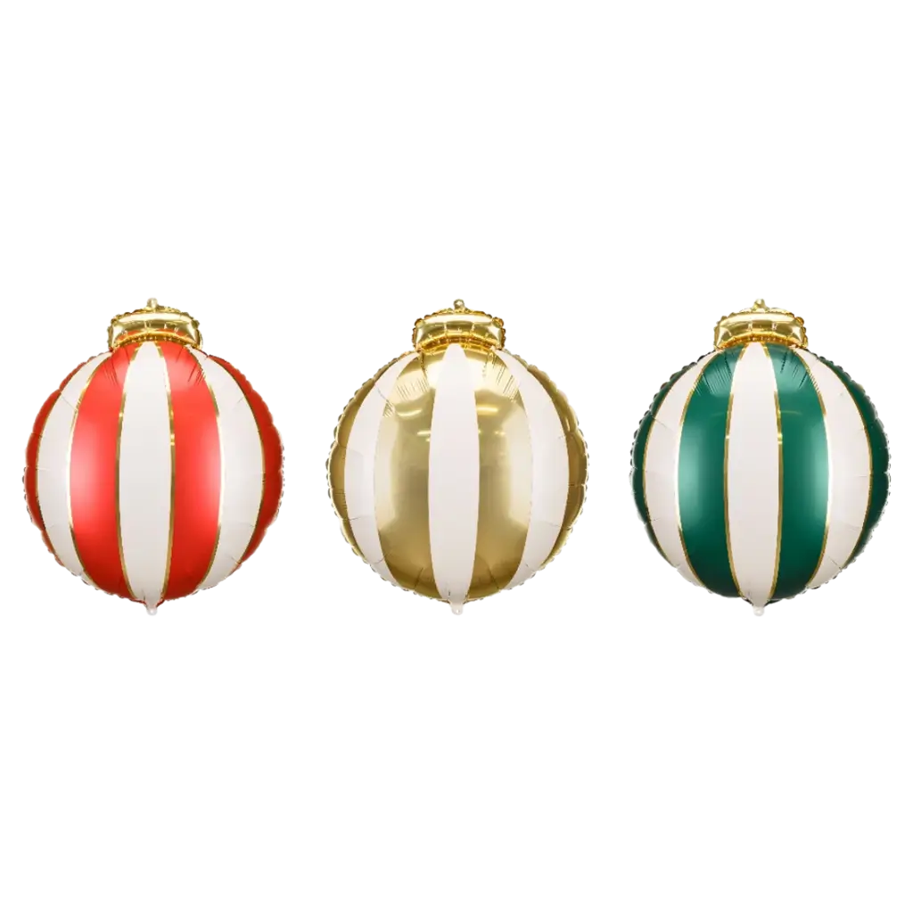 Set van 3 aluminium kerstballen – Kerstversiering