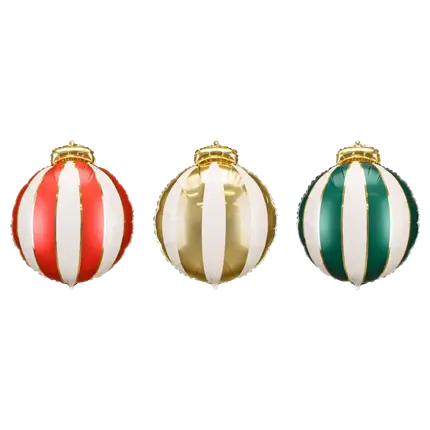 Set van 3 aluminium kerstballen – Kerstversiering