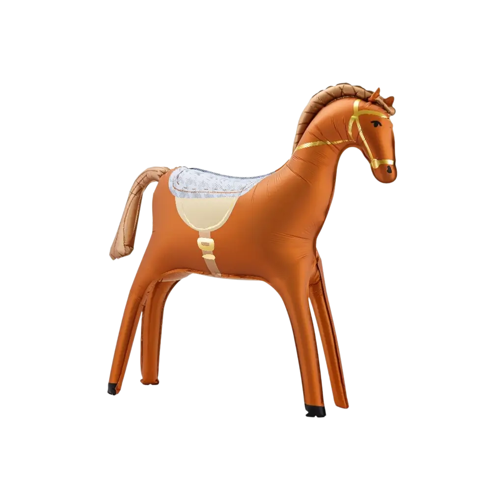 Reusachtige aluminium ballon in de vorm van een paard, 112 x 97 cm – Verjaardagsdecoratie