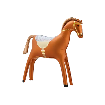 Reusachtige aluminium ballon in de vorm van een paard, 112 x 97 cm – Verjaardagsdecoratie