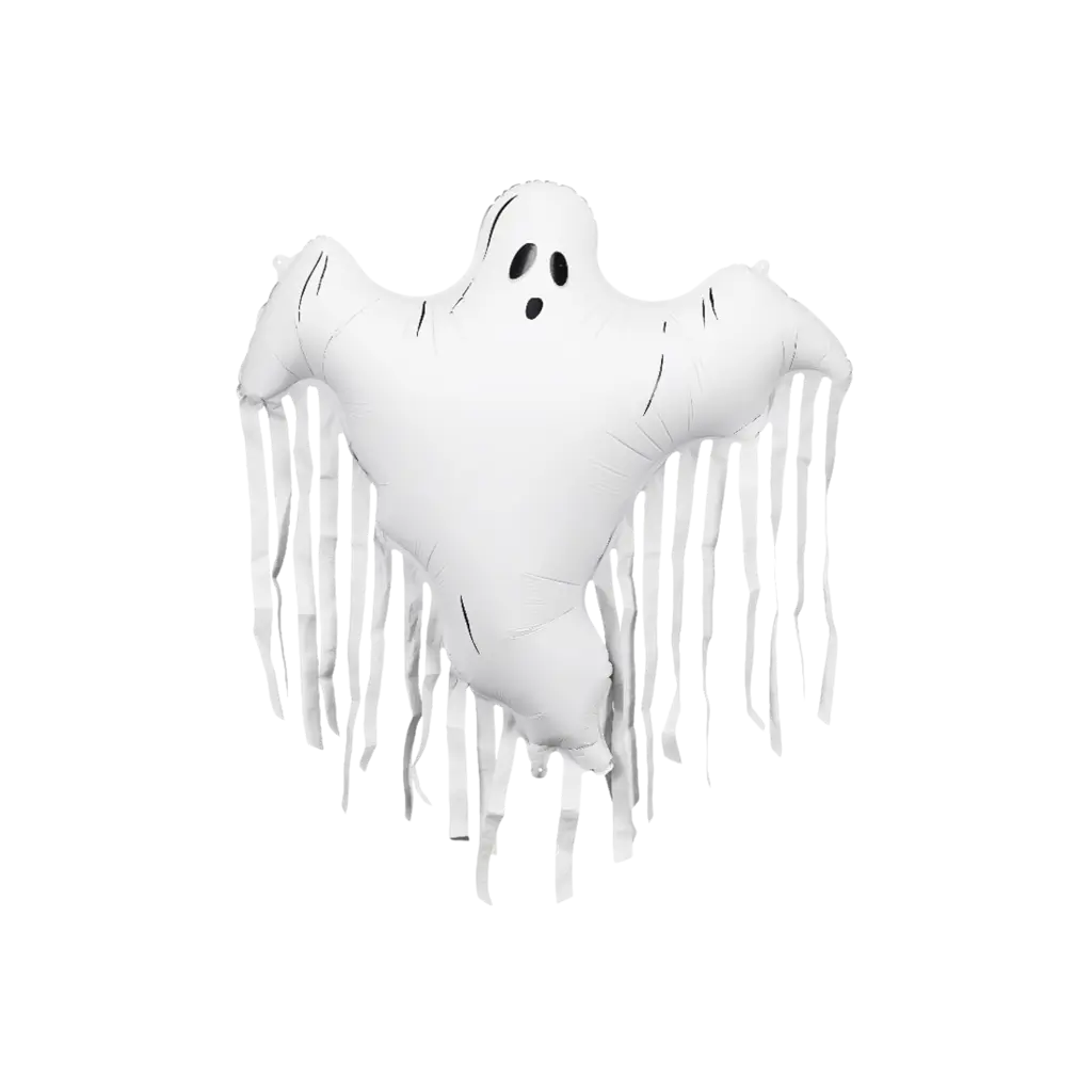 Aluminium ‘Spook’-ballon met franjes 93 x 86 cm – Halloween-decoratie