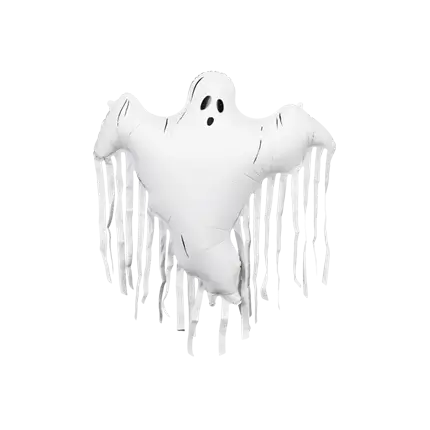 Aluminium ‘Spook’-ballon met franjes 93 x 86 cm – Halloween-decoratie