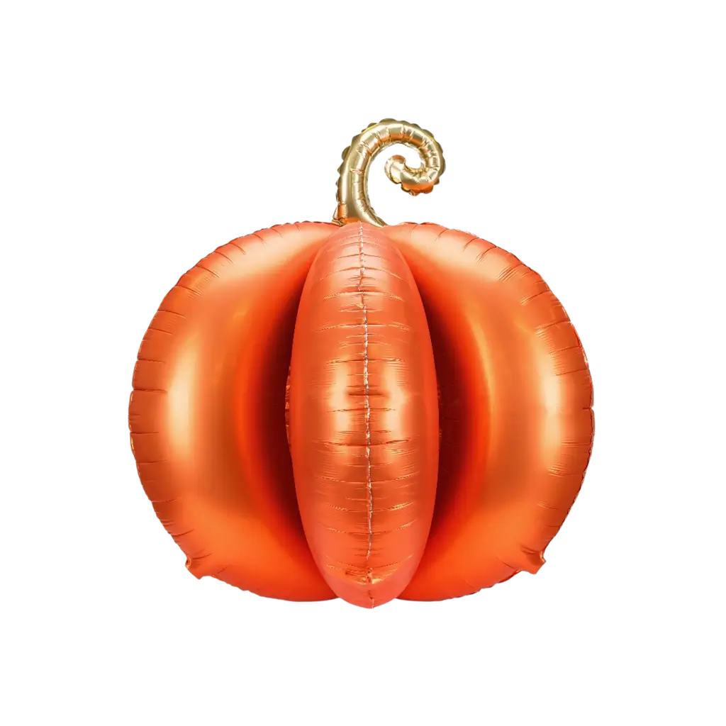 Reusachtige 3D-aluminium pompoenballon 90 x 90 cm – Halloween-decoratie