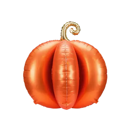 Reusachtige 3D-aluminium pompoenballon 90 x 90 cm – Halloween-decoratie