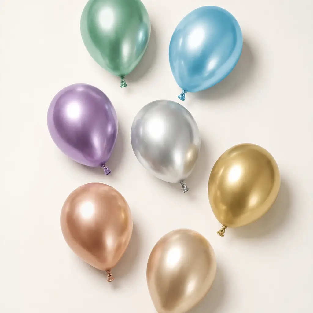 Set van 50 glanzende gouden metallic ballonnen, Ø 12 cm