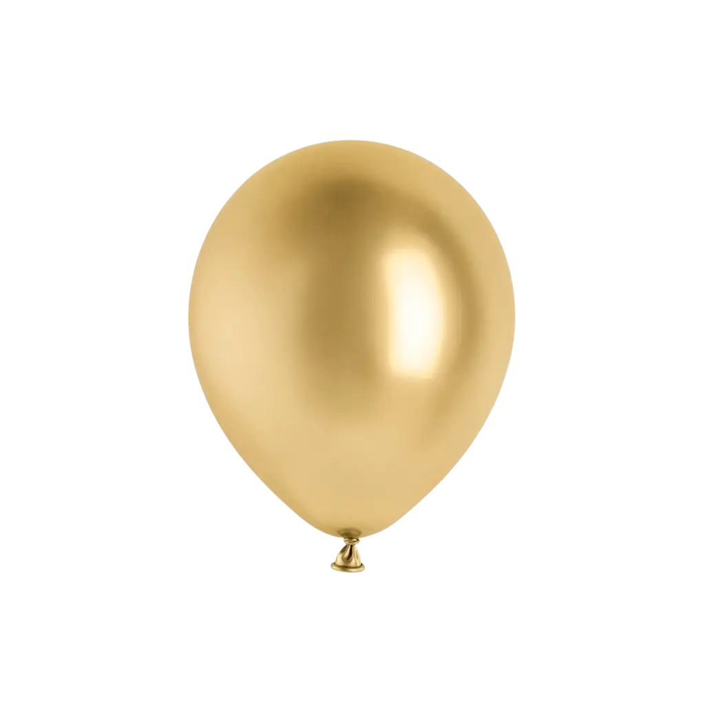 Set van 10 glanzende gouden metallic ballonnen