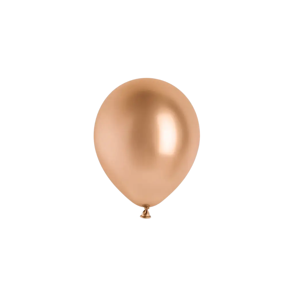 Set van 50 glanzende roségouden metallic ballonnen, Ø 12 cm