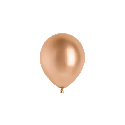 Set van 50 glanzende roségouden metallic ballonnen, Ø 12 cm