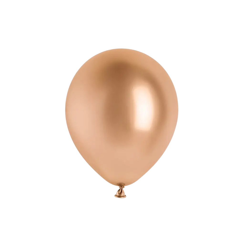 Set van 10 glanzende metallic ballonnen in roségoud