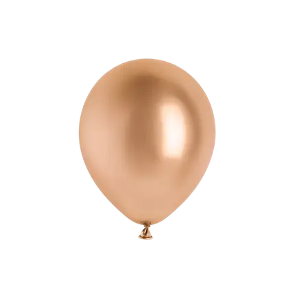 Set van 10 glanzende metallic ballonnen in roségoud